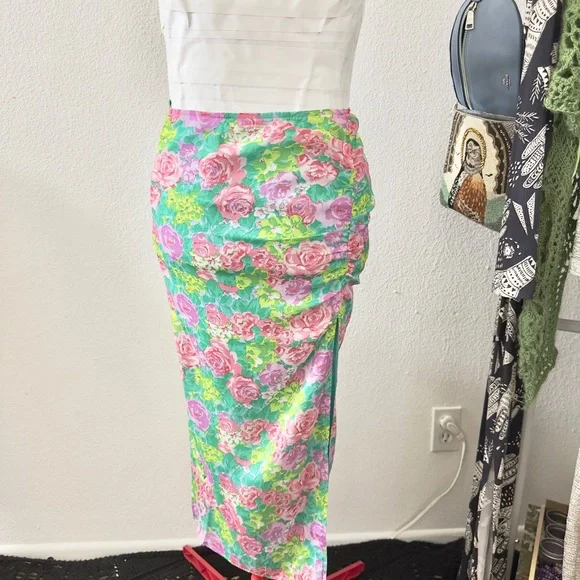 Lulu's NWT Boquet ,Girl, Hey Green Floral Two Piece size S and M *see below - Picture 5 of 6